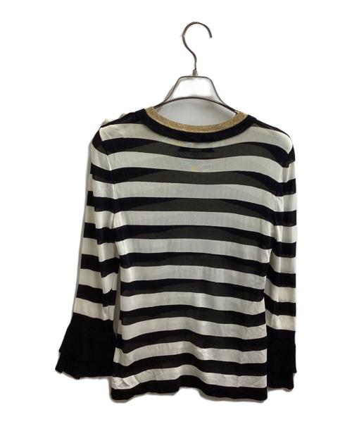 GUCCI（グッチ）GUCCI (グッチ) ボーダーニット / 434163 X5C34 ホワイト×ブラック サイズ:XXSの古着・服飾アイテム