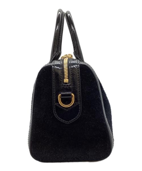 GUCCI（グッチ）GUCCI (グッチ) GG ミディアム トップハンドル 2wayバッグ / 524532 / スエード ブラックの古着・服飾アイテム