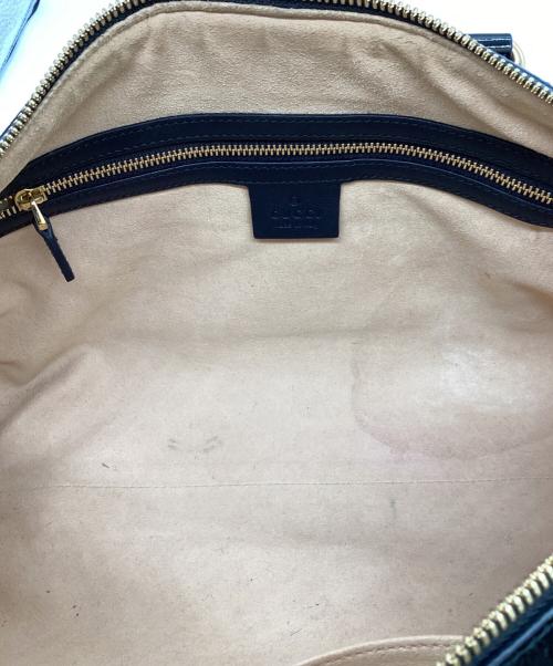 GUCCI（グッチ）GUCCI (グッチ) GG ミディアム トップハンドル 2wayバッグ / 524532 / スエード ブラックの古着・服飾アイテム