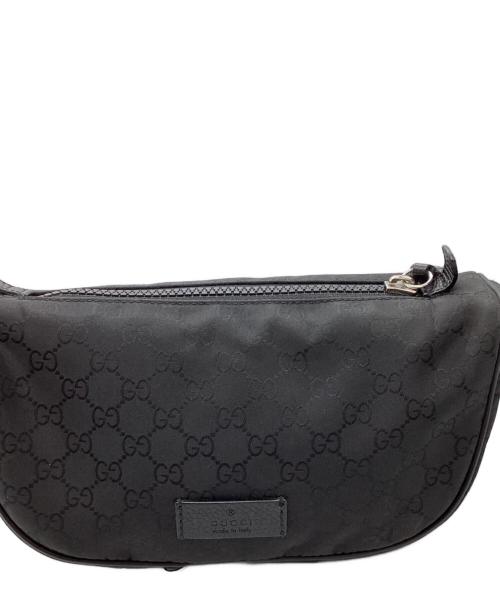 GUCCI（グッチ）GUCCI (グッチ) GGナイロン クロスボディバッグ ブラックの古着・服飾アイテム