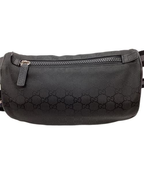 GUCCI（グッチ）GUCCI (グッチ) GGナイロン クロスボディバッグ ブラックの古着・服飾アイテム
