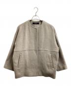 JOURNAL STANDARDジャーナルスタンダード）の古着「スーパー140ビーバーノーカラーショートコート」｜ブラウン