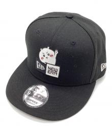New Era×ちいかわ（ニューエラ×チイカワ）の古着「BOX LOGO CAP / ボックスロゴ キャップ / ちいかわ / 刺繍 / 2025/ 9FIFTY / SNAPBACK / スナップバック」｜ブラック