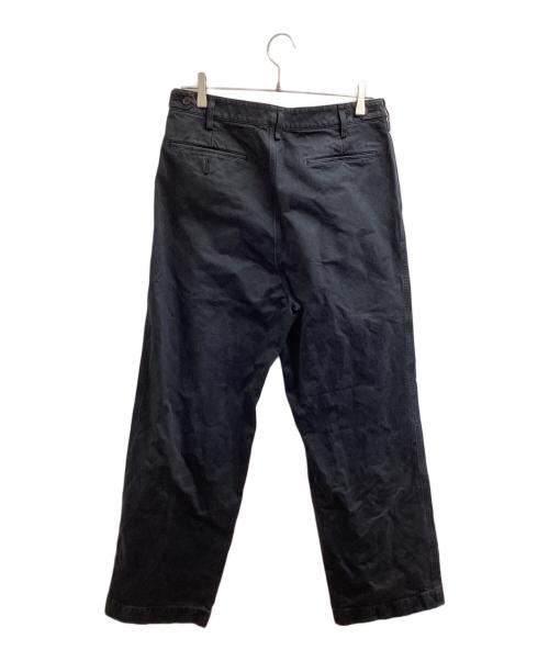 AURALEE（オーラリー）AURALEE (オーラリー) PRODUCT DYED FINX CHINO ONE-TUCK PANTS / 製品染めFINXチノワンタックパンツ / A25AP01CP / 25AW ブラック サイズ:4の古着・服飾アイテム