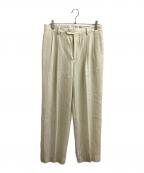 AURALEEオーラリー）の古着「HARD TWIST WOOL STRIPE SLACKS / A23SP02WP / 23SS」｜ベージュ