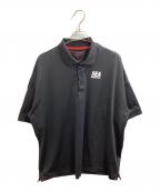BRIEFING×WIND AND SEAブリーフィング×ウィンダンシー）の古着「TOUR POLO LOOSE FIT WDS / ポロシャツ / BGW223M02」｜ブラック