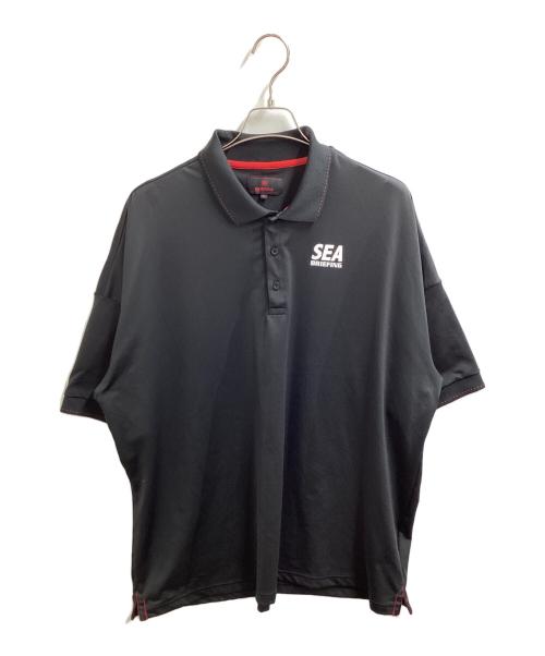 BRIEFING（ブリーフィング）BRIEFING (ブリーフィング) WIND AND SEA (ウィンダンシー) TOUR POLO LOOSE FIT WDS / ポロシャツ / BGW223M02 ブラック サイズ:XLの古着・服飾アイテム