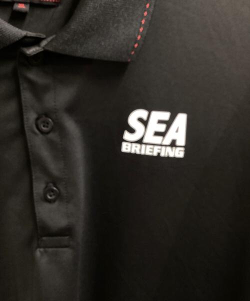 BRIEFING（ブリーフィング）BRIEFING (ブリーフィング) WIND AND SEA (ウィンダンシー) TOUR POLO LOOSE FIT WDS / ポロシャツ / BGW223M02 ブラック サイズ:XLの古着・服飾アイテム
