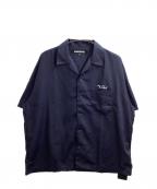 NEIGHBORHOODネイバーフッド）の古着「SOLID-COLOR HAWAIIAN SHIRT SS / オープンカラーシャツ / 251TSNH-SHM07」｜ネイビー
