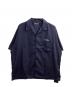 NEIGHBORHOOD（ネイバーフッド）の古着「SOLID-COLOR HAWAIIAN SHIRT SS / オープンカラーシャツ / 251TSNH-SHM07」｜ネイビー