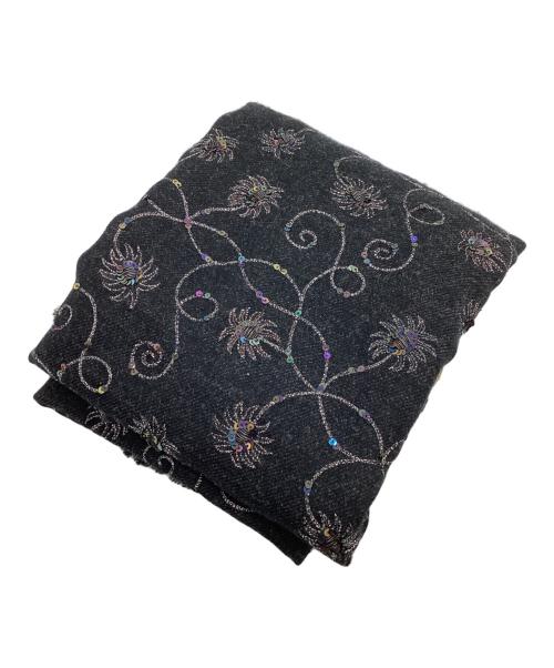 DRIES VAN NOTEN（ドリスヴァンノッテン）DRIES VAN NOTEN (ドリスヴァンノッテン) 刺繍スパンコールストール ブラック サイズ:不明の古着・服飾アイテム