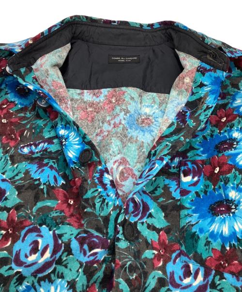 COMME des GARCONS HOMME PLUS（コムデギャルソンオムプリュス）COMME des GARCONS HOMME PLUS (コムデギャルソンオムプリュス) フラワープリントウールシャツ / AD1988  ブルー サイズ:表記無しの古着・服飾アイテム