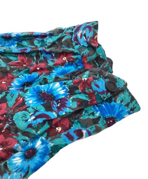 COMME des GARCONS HOMME PLUS（コムデギャルソンオムプリュス）COMME des GARCONS HOMME PLUS (コムデギャルソンオムプリュス) フラワープリントウールシャツ / AD1988  ブルー サイズ:表記無しの古着・服飾アイテム