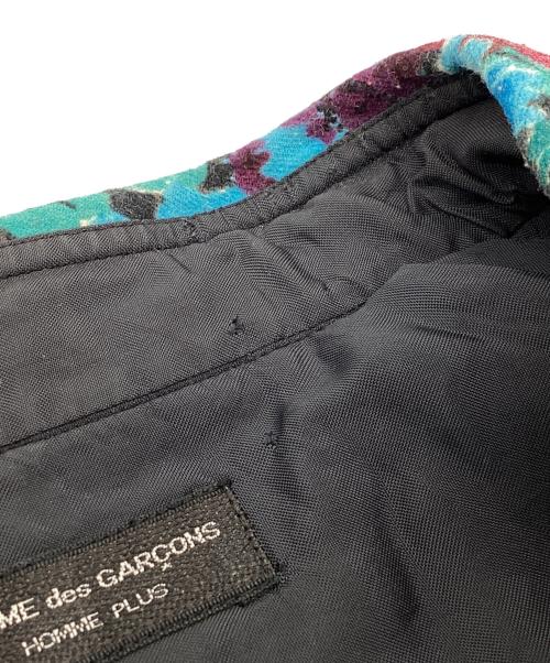 COMME des GARCONS HOMME PLUS（コムデギャルソンオムプリュス）COMME des GARCONS HOMME PLUS (コムデギャルソンオムプリュス) フラワープリントウールシャツ / AD1988  ブルー サイズ:表記無しの古着・服飾アイテム