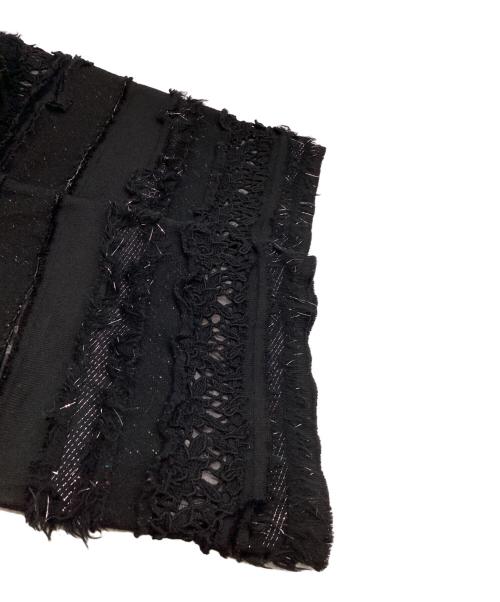 HaaT ISSEY MIYAKE（ハート イッセイ ミヤケ）HaaT ISSEY MIYAKE (ハート イッセイ ミヤケ) 異素材 レース ストレートパンツ / HA43FF532 ブラック サイズ:2の古着・服飾アイテム