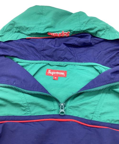 SUPREME（シュプリーム）Supreme (シュプリーム) Split Anorak Jacket / スプリットアノラックジャケット / 18SS グリーン×ブルー サイズ:Mの古着・服飾アイテム