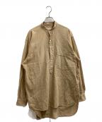 COMOLIコモリ）の古着「ベタシャンプルオーバーシャツ / R01-02004」｜ベージュ