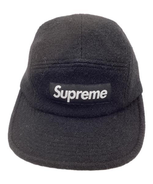 SUPREME（シュプリーム）Supreme (シュプリーム) Harris Tweed (ハリスツイード) Camp Cap / キャンプキャップ / USA製 ブラック サイズ:-の古着・服飾アイテム