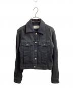 MM6 Maison Margielaエムエムシックスメゾンマルジェラ）の古着「襟切替トラッカージャケット / 本人期 / イタリア製」｜ブラック