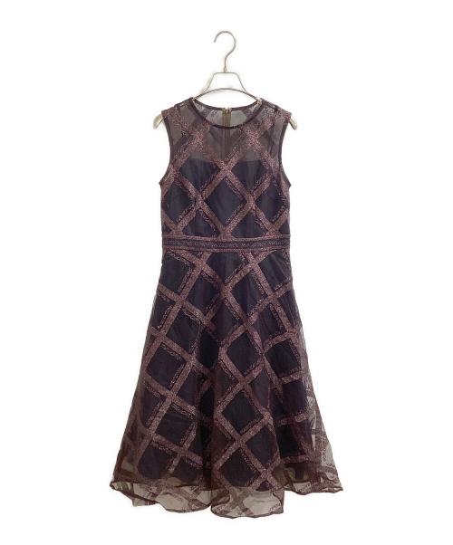 GRACE CLASS（グレースクラス）GRACE CLASS (グレースクラス) チェックチュールドレス / 0222335069 ブラウン サイズ:38の古着・服飾アイテム