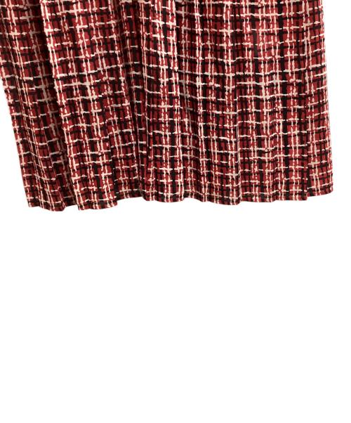 Diagram（ダイアグラム）Diagram (ダイアグラム) ツイードプリントワンピース　0322431142 レッド サイズ:36の古着・服飾アイテム