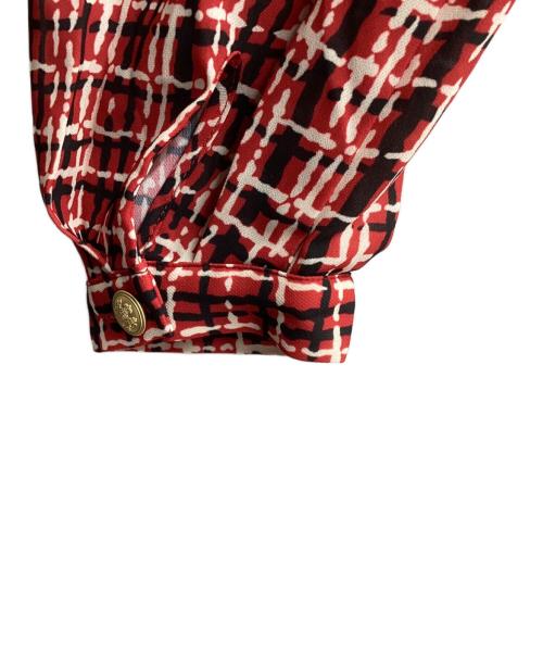 Diagram（ダイアグラム）Diagram (ダイアグラム) ツイードプリントワンピース　0322431142 レッド サイズ:36の古着・服飾アイテム