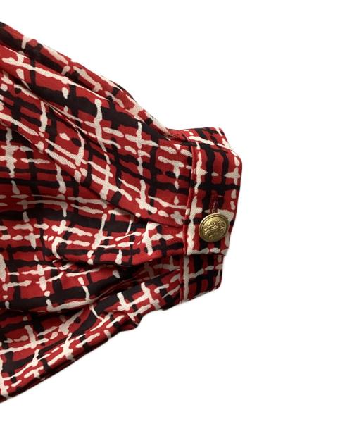 Diagram（ダイアグラム）Diagram (ダイアグラム) ツイードプリントワンピース　0322431142 レッド サイズ:36の古着・服飾アイテム