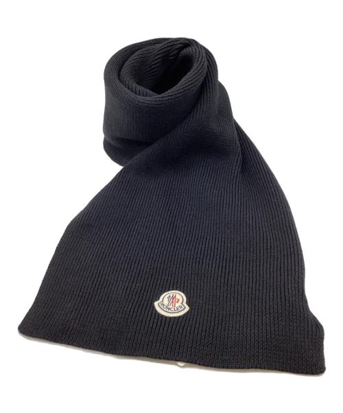 MONCLER（モンクレール）MONCLER　 (モンクレール) SCIARPA ウール マフラー / イタリア製 / Made In Italy ブラックの古着・服飾アイテム