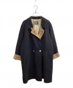 Burberry'sバーバリー）の古着「カシミヤ混金釦コート　FNB38-009-09」｜ブラック