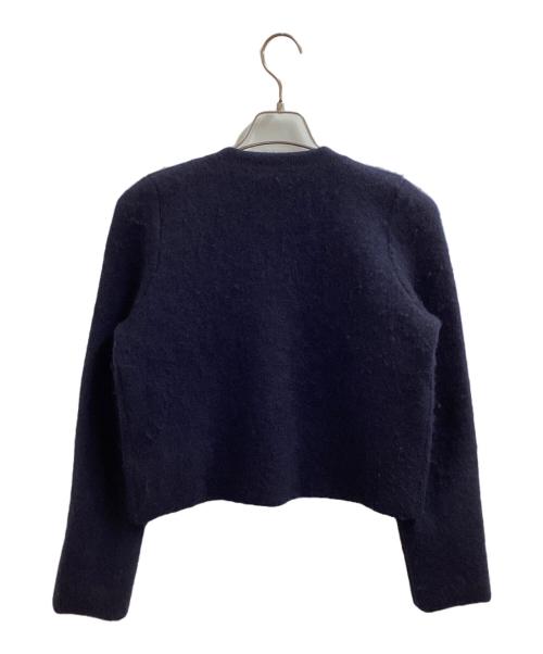 anuans（アニュアンス）anuans (アニュアンス) カシミヤブレンドノーカラーニットジャケット / 1525501019-0 ネイビー サイズ:FREEの古着・服飾アイテム