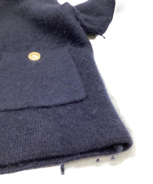 anuans（アニュアンス）anuans (アニュアンス) カシミヤブレンドノーカラーニットジャケット / 1525501019-0 ネイビー サイズ:FREEの古着・服飾アイテム