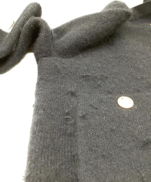 anuans（アニュアンス）anuans (アニュアンス) カシミヤブレンドノーカラーニットジャケット / 1525501019-0 ネイビー サイズ:FREEの古着・服飾アイテム