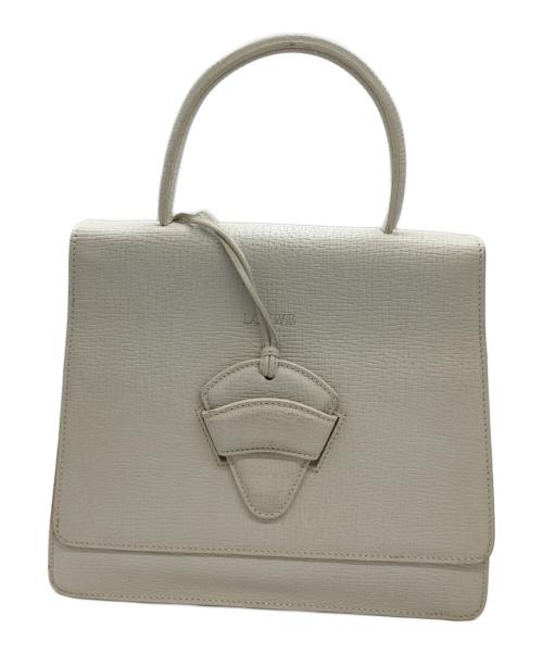 LOEWE（ロエベ）LOEWE (ロエベ) バルセロナハンドバッグ ホワイトの古着・服飾アイテム