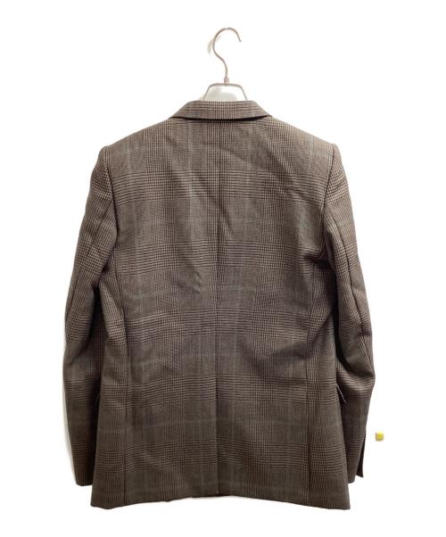 JOHN LAWRENCE SULLIVAN（ジョン ローレンス サリバン）JOHN LAWRENCE SULLIVAN (ジョン ローレンス サリバン) GLEN CHECK W-JACKET / グレンチェックダブルジャケット / テーラードジャケット ブラウン サイズ:46の古着・服飾アイテム