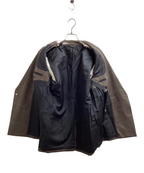 JOHN LAWRENCE SULLIVAN（ジョン ローレンス サリバン）JOHN LAWRENCE SULLIVAN (ジョン ローレンス サリバン) GLEN CHECK W-JACKET / グレンチェックダブルジャケット / テーラードジャケット ブラウン サイズ:46の古着・服飾アイテム