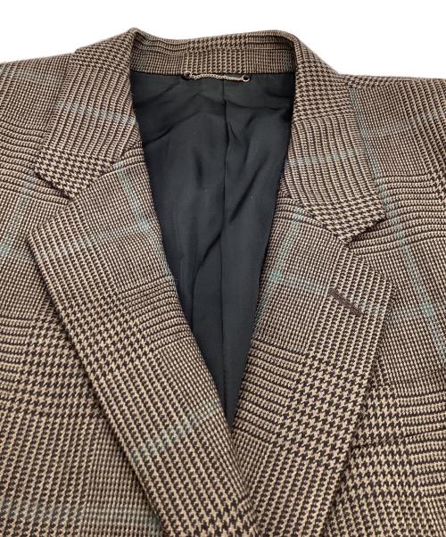 JOHN LAWRENCE SULLIVAN（ジョン ローレンス サリバン）JOHN LAWRENCE SULLIVAN (ジョン ローレンス サリバン) GLEN CHECK W-JACKET / グレンチェックダブルジャケット / テーラードジャケット ブラウン サイズ:46の古着・服飾アイテム