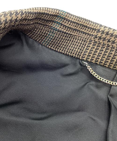 JOHN LAWRENCE SULLIVAN（ジョン ローレンス サリバン）JOHN LAWRENCE SULLIVAN (ジョン ローレンス サリバン) GLEN CHECK W-JACKET / グレンチェックダブルジャケット / テーラードジャケット ブラウン サイズ:46の古着・服飾アイテム
