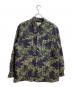 NEZU YOHINTEN（ネヅヨウヒンテン）の古着「フラワーバックカットジャガードシャツ / 200524」｜ネイビー×グリーン