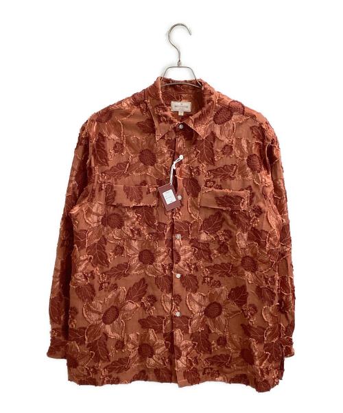 NEZU YOHINTEN（ネヅヨウヒンテン）NEZU YOHINTEN (ネヅヨウヒンテン) ラワーバックカットジャカードシャツ / 200620 オレンジ サイズ:2の古着・服飾アイテム