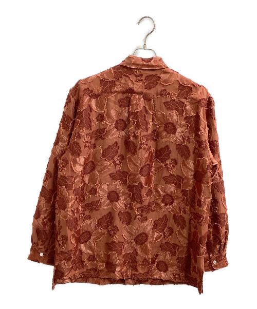 NEZU YOHINTEN（ネヅヨウヒンテン）NEZU YOHINTEN (ネヅヨウヒンテン) ラワーバックカットジャカードシャツ / 200620 オレンジ サイズ:2の古着・服飾アイテム