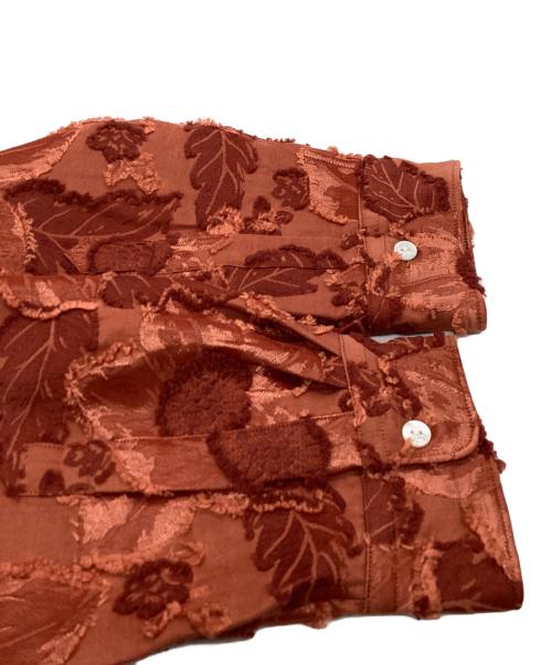 NEZU YOHINTEN（ネヅヨウヒンテン）NEZU YOHINTEN (ネヅヨウヒンテン) ラワーバックカットジャカードシャツ / 200620 オレンジ サイズ:2の古着・服飾アイテム