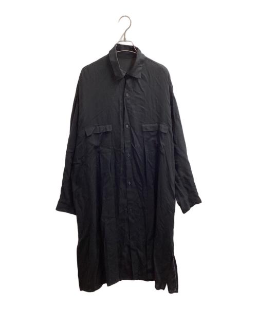 B Yohji Yamamoto（ビーヨウジヤマモト）B Yohji Yamamoto (ビーヨウジヤマモト) スリットロングシャツ / NH-B58-201 ブラック サイズ:1の古着・服飾アイテム