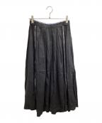 pas de calaisパドカレ）の古着「HEMP LONG SKIRT / ヘンプロングスカート / 7276-290 / Made in JAPAN」｜ブラック