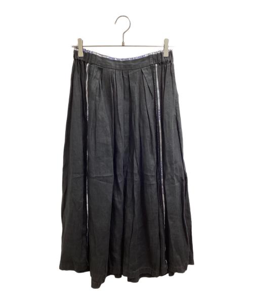 pas de calais（パドカレ）pas de calais (パドカレ) HEMP LONG SKIRT / ヘンプロングスカート / 7276-290 / Made in JAPAN ブラック サイズ:36の古着・服飾アイテム