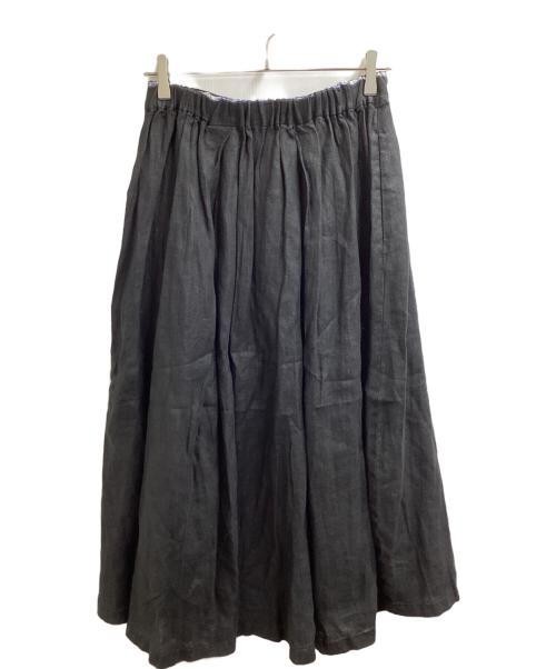pas de calais（パドカレ）pas de calais (パドカレ) HEMP LONG SKIRT / ヘンプロングスカート / 7276-290 / Made in JAPAN ブラック サイズ:36の古着・服飾アイテム