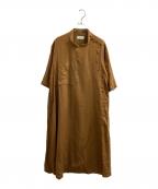 harenoti.ハレノチ）の古着「リネンボタンワンピース / HA211OP04」｜ブラウン