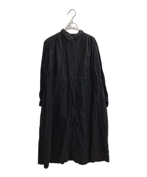 harenoti.（ハレノチ）harenoti. (ハレノチ) ピンタックシャツワンピース / 日本製 ブラック サイズ:1の古着・服飾アイテム