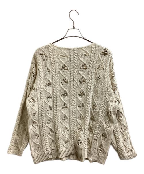 Hysteric Glamour（ヒステリックグラマー）Hysteric Glamour (ヒステリックグラマー) HYS ROCK Destroyed knit / ヒス ロック クラッシュ セーター / 01253NS01 ベージュ サイズ:Mの古着・服飾アイテム
