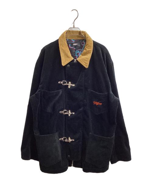 myne（マイン）MYNE (マイン) corduroy fireman CT　G05BL121 ブラック サイズ:Mの古着・服飾アイテム