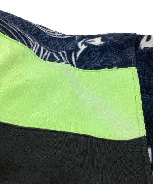 BALENCIAGA（バレンシアガ）BALENCIAGA (バレンシアガ) 18AW パターン切替ハーフジップスウェット / パッチワーク マルチカラー サイズ:Sの古着・服飾アイテム